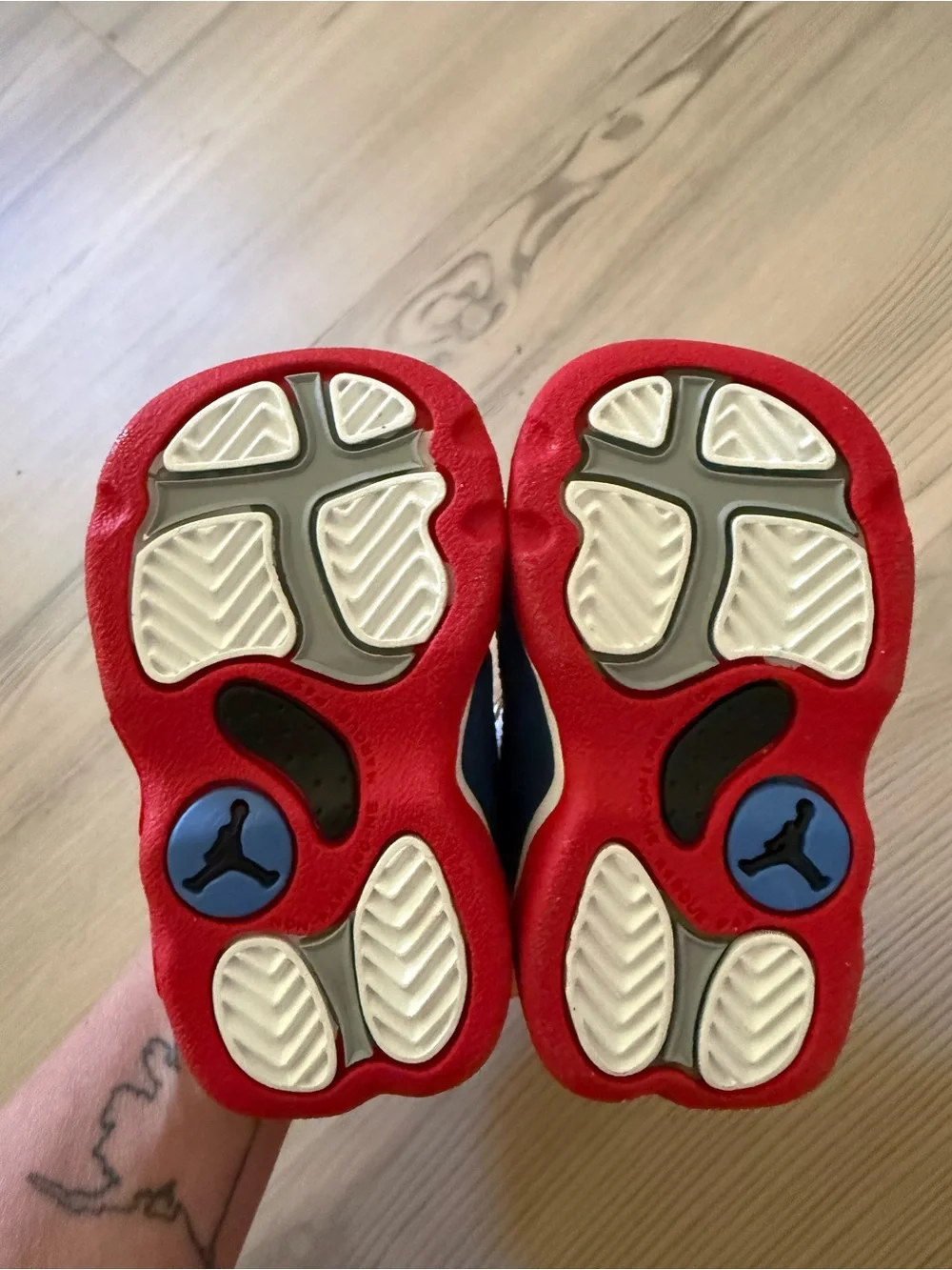 Nike Baby Walker Shoes in Blue, White, and Red